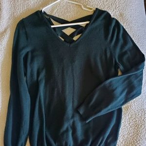 Love Ellie sweater with criss cross back detail